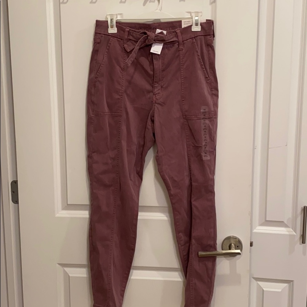 Purple suede pants
